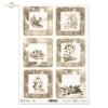 retro, winter, Christmas, angels, children, Christmas tree, Christmas presents, animals